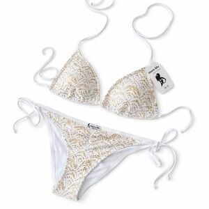 Mare Blu Saint Tropez White & Gold Bikini